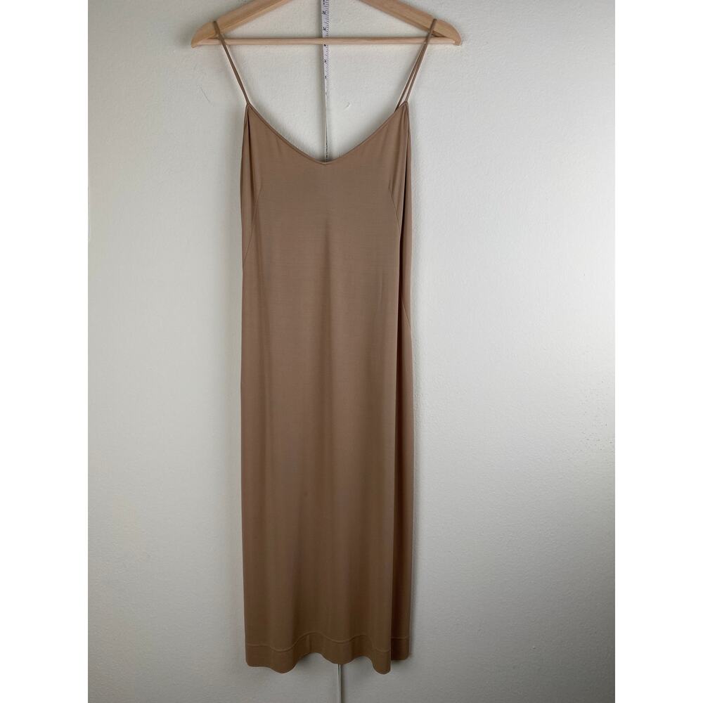 Akris Stretch Knit Midi Slip Dress Beige Size 8 - Picture 4 of 13